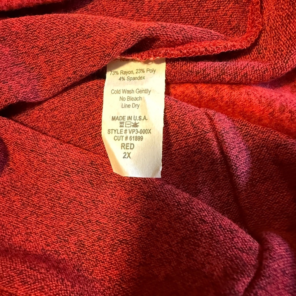 Jess & Jane 2X Cowl Neck Sweater Tunic Top Asymmetric Hem Made in USA 2X - Picture 6 of 9